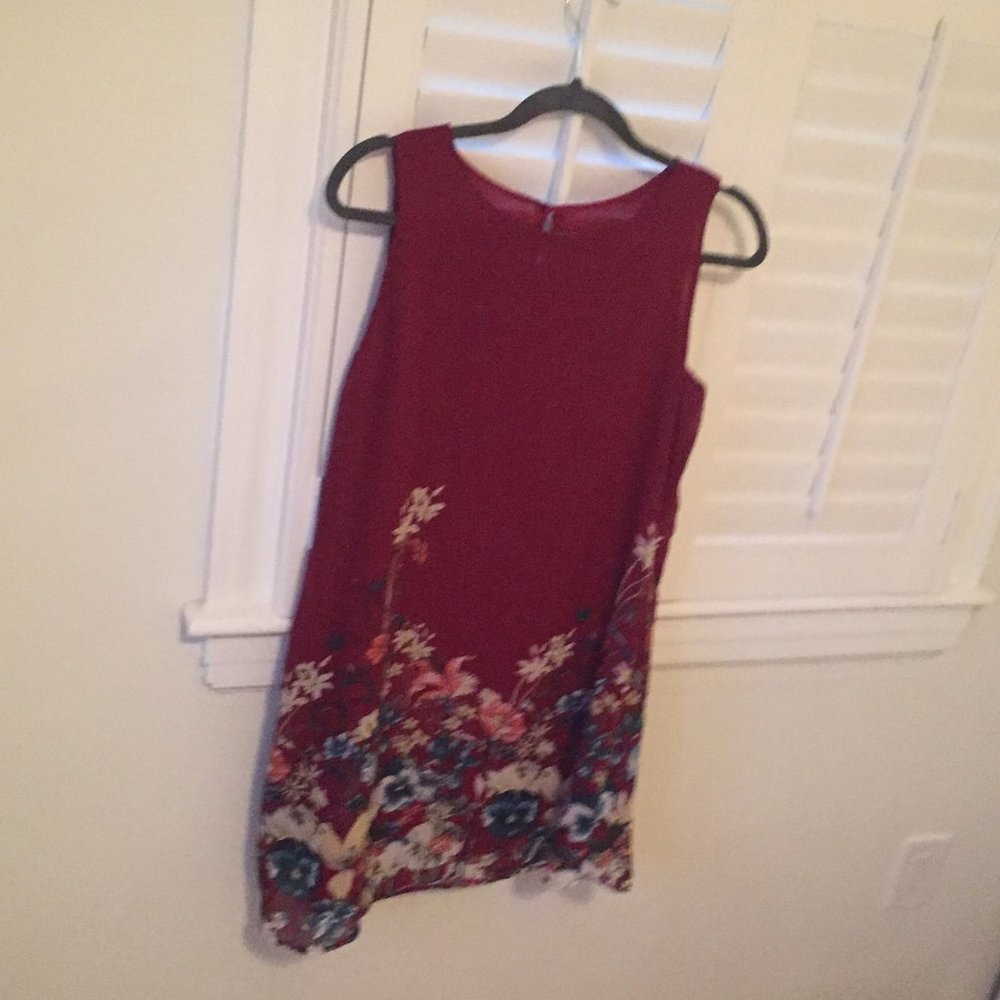 Maroon Floral Dress